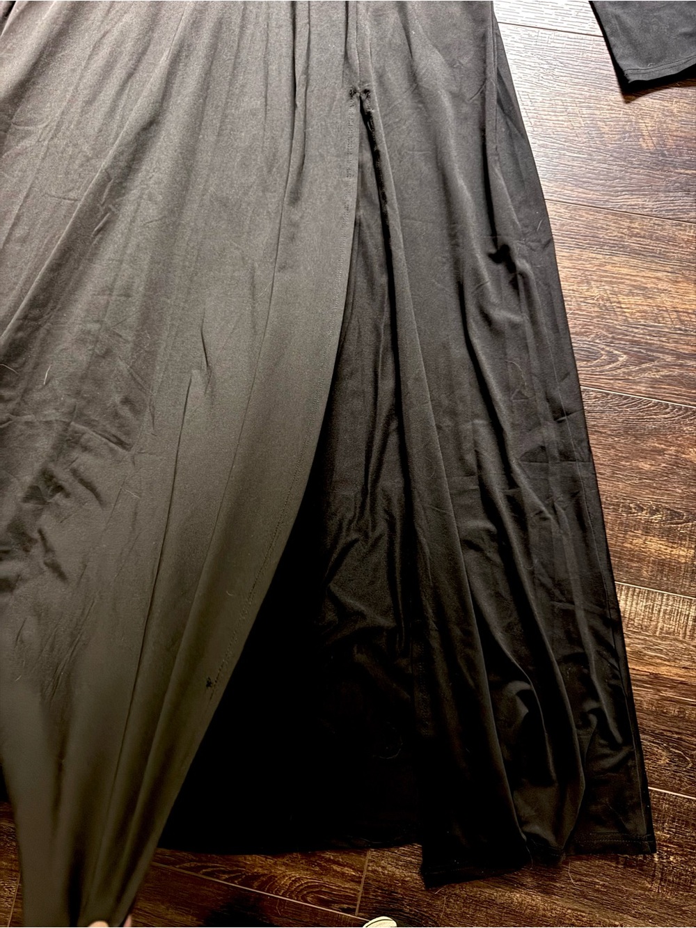 Baltic Born Black Deep V Long Sleeve Ruched Maxi Dress L - Picture 9 of 9